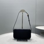 Celine Triomphe Shoulder Bag Black For Women 8in/20cm