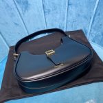 Saint Laurent Le Fermoir Hobo Bag Black For Women 9.5in/24cm YSL 672615 2ZA2W