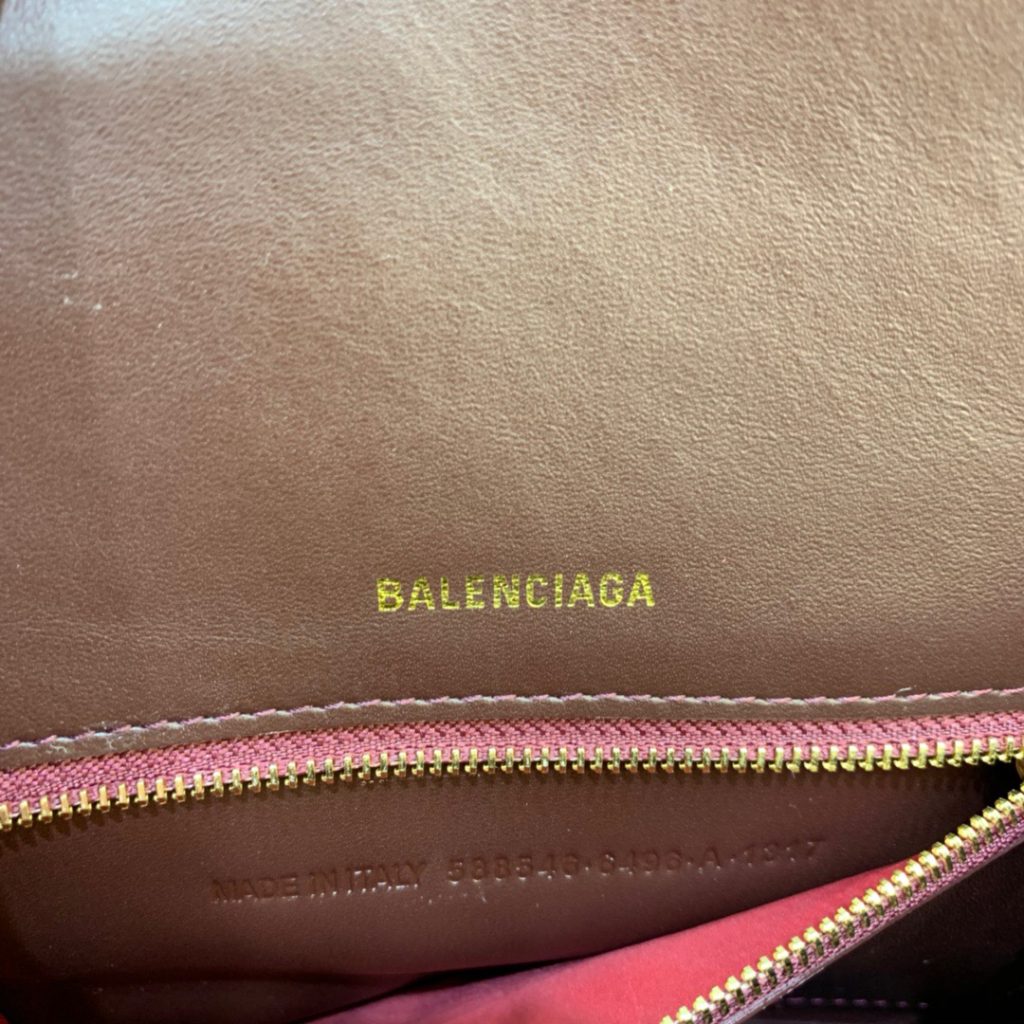 Balenciaga Hourglass Small Handbag In Dark Red, For Women, Women’s Bags 9in/23cm