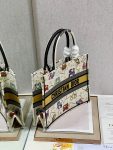 Christian Dior Medium Dior Book Tote White Multicolor, For Women, Women’s Handbags 14in/36cm CD