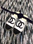 Chanel Mule Espadrille Slides White/Black For Women, Women’s Shoes