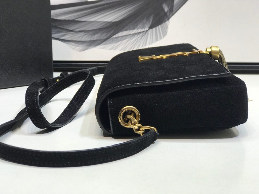 Saint Laurent Kate Tassel Small Shoulder Bag Black For Women 10.2in/26cm YSL 6042760UD7W1011