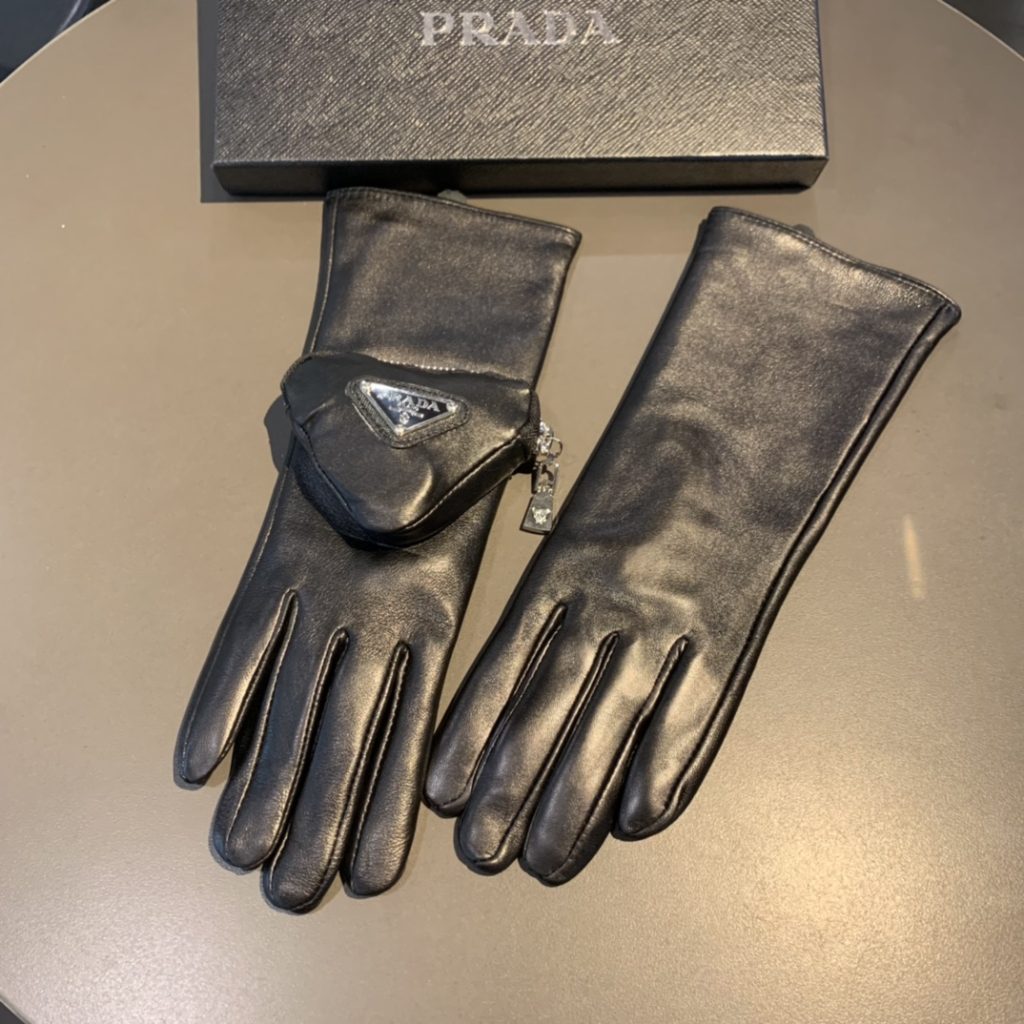 Prada Nappa Gloves In Black