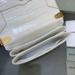 Balenciaga Triplet Small Bag Crocodile Embossed White, For Women, Women’s Bags 8.3in/21cm