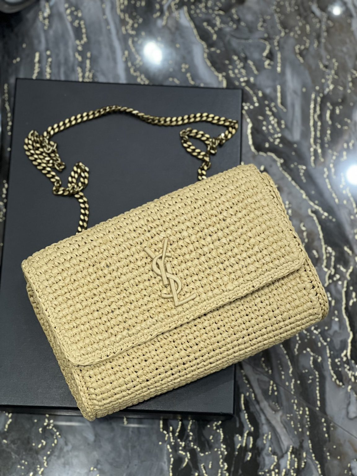 Saint Laurent Niki Medium Chain Bag Yellow For Women, Women’s Bags 11in/28cm YSL‎