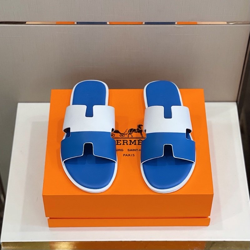 Hermes Izmir Sandal White/Blue For Men