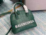 Balenciaga Ville Mini Handbag In Dark Green, For Women, Women’s Bags 7in/18cm