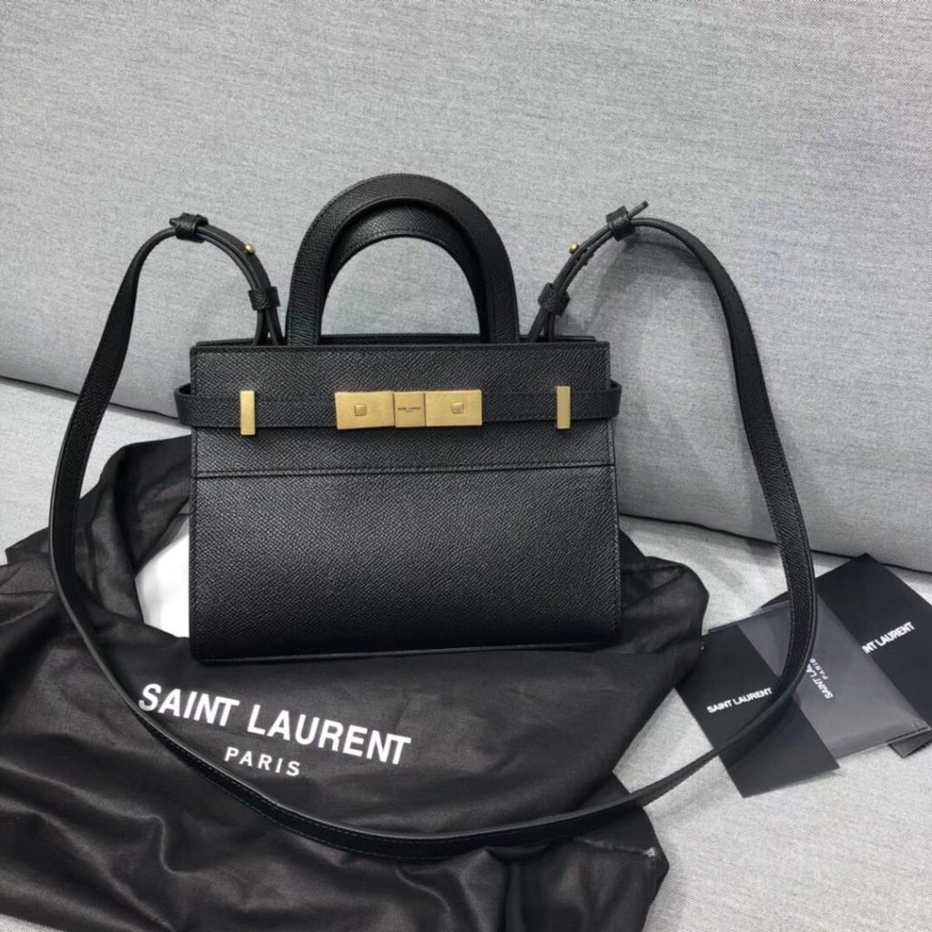 Saint Laurent Manhattan Nano Shopping Bag In Box Black For Women 8.2in/21cm YSL 5937410SX0W1000