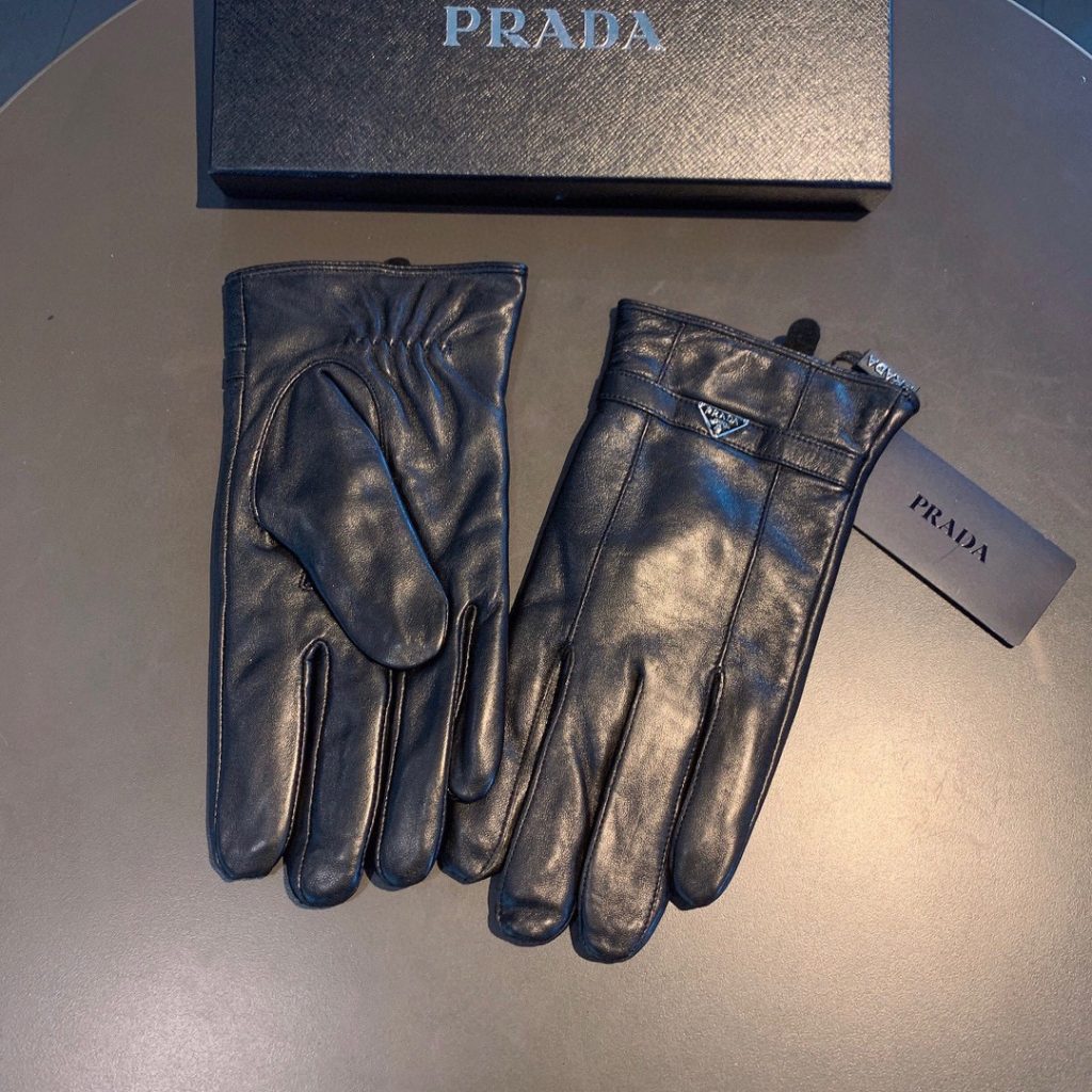 Prada Nappa Gloves In Black