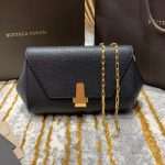 Bottega Veneta Mini Angle Palmellato Bag Black, For Women, Women’s Bags 7.5in/19cm