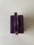 Celine Triomphe Minaudiere In Lizard Violet For Women 4in/10cm