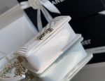 Chanel Mini Boy Flapbag White For Women 5.9in/15cm