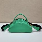 Prada Triangle Bag Green For Women, Women’s Bags 9.8in/25cm 1BB082_2BYA_F0458_V_NEO