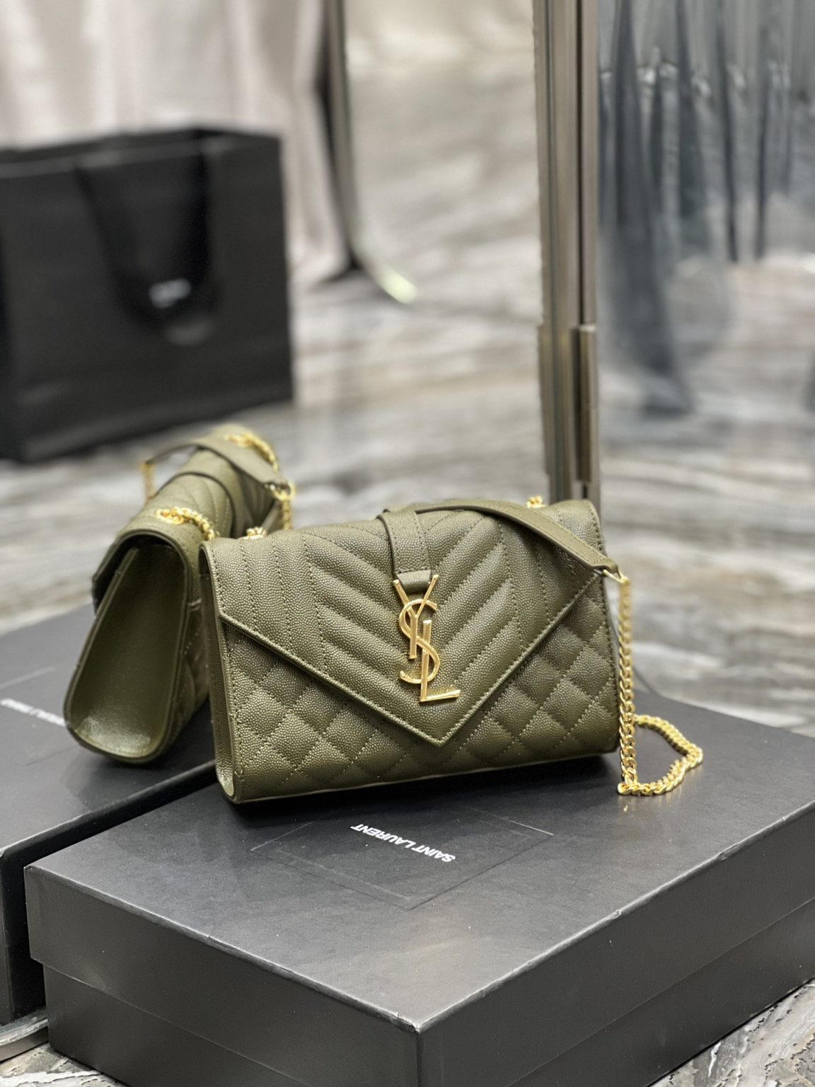 Saint Laurent Small Bag In Mix Matelasse For Women 8.2in/21cm YSL