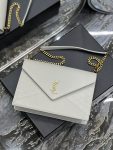 Saint Laurent Gaby Chain Bag White With Gold Hardware For Women 10.4in/27cm YSL