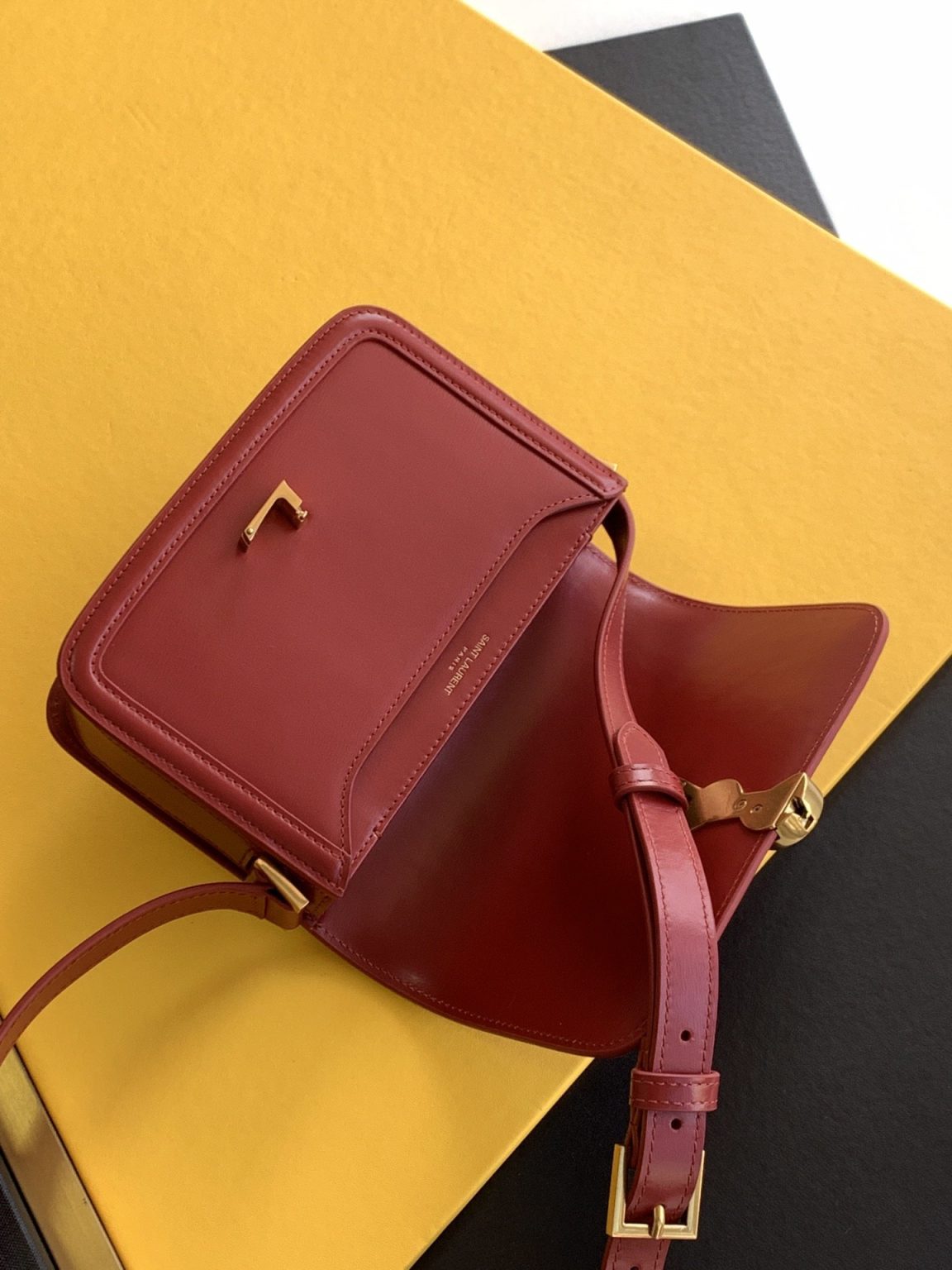 Saint Laurent Solferino Small Satchel Bag Red In Box With Gold Hardware 7.4in/19cm YSl 6343060SX0W6805