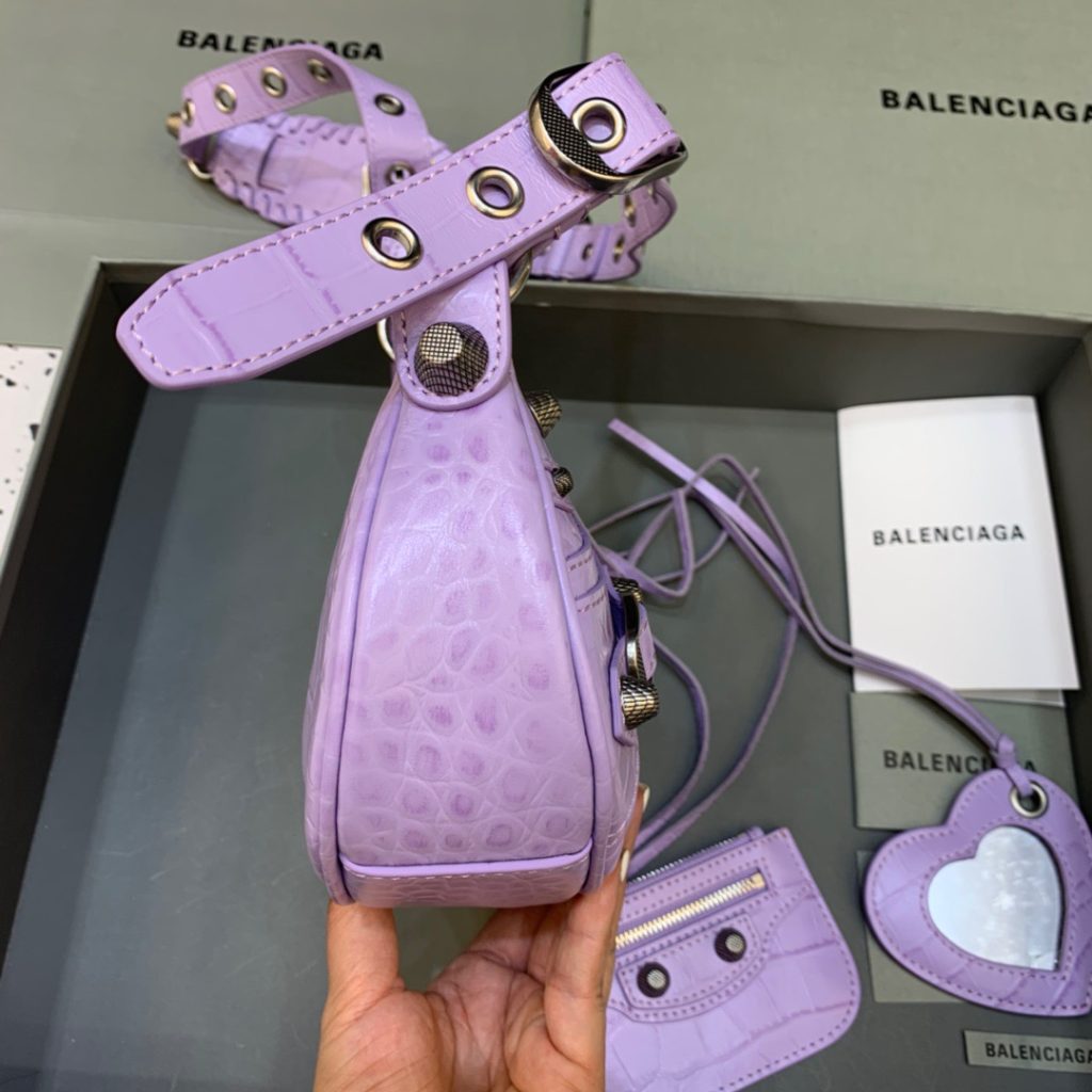 Balenciaga Le Cagole XS Shoulder Bag In Light Purple, For Women, Women’s Bags 10.2in/26cm 67130923EBY5306