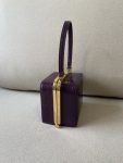 Celine Triomphe Minaudiere In Lizard Violet For Women 4in/10cm