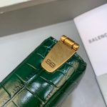 Balenciaga Triplet Small Bag Crocodile Embossed Green, For Women, Women’s Bags 8.3in/21cm