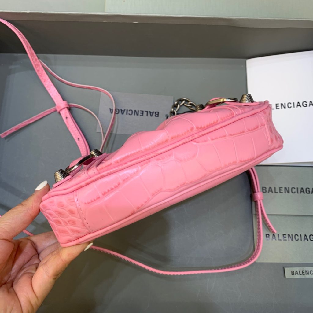 Balenciaga Le Cagole Mini Bag With Chain In Pink, For Women, Women’s Bags 8.2in/21cm