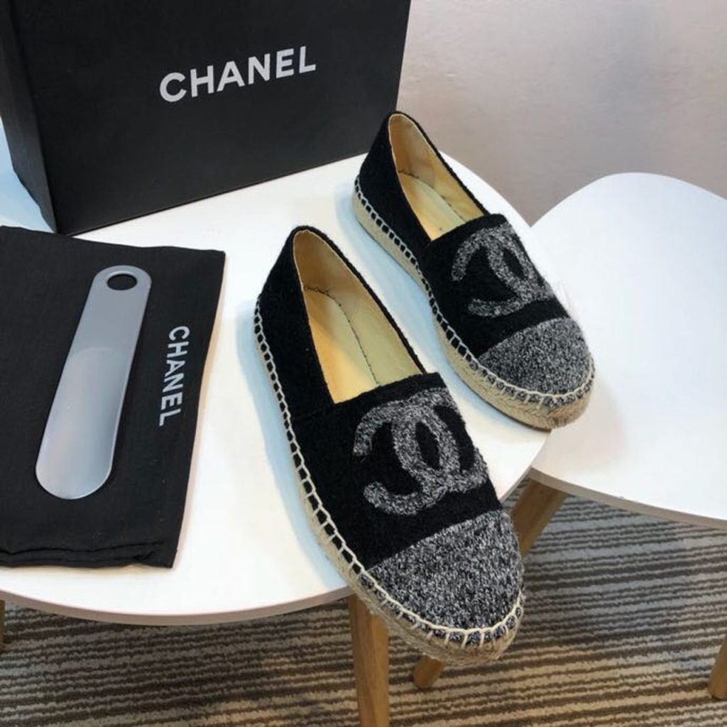 Chanel Espadrille Black/Grey For Women, Women’s Shoes G29762