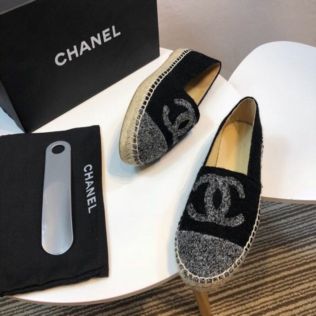 Chanel Espadrille Black/Grey For Women, Women’s Shoes G29762