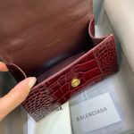 Balenciaga Hourglass XS Handbag In Dark Red, For Women, Women’s Bags 7.4in/19cm