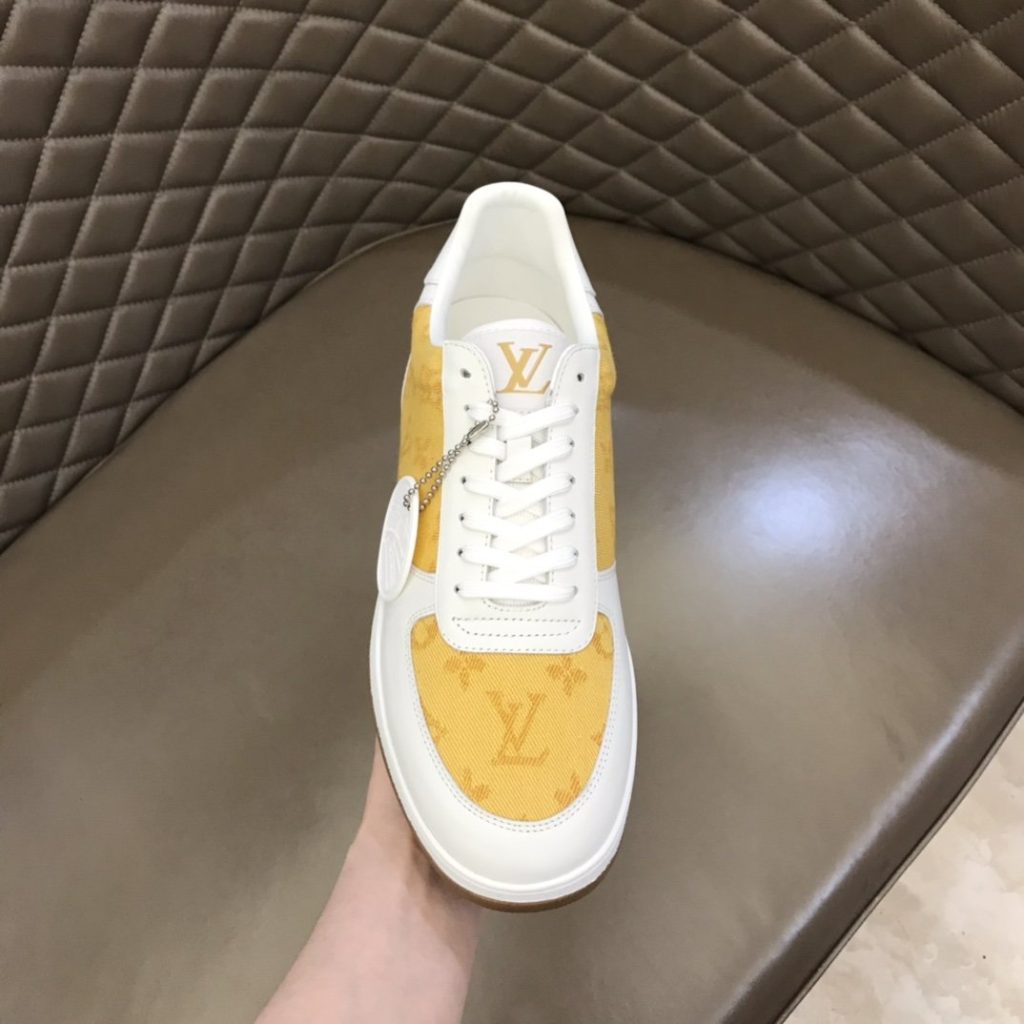 Louis Vuitton Rivoli Sneaker Monogram Metallic Canvas Yellow/White For Men LV