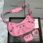 Balenciaga Le Cagole XS Shoulder Bag In Pink, For Women, Women’s Bags 13in/33cm