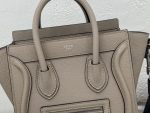 Celine Nano Luggage Bag In Drummed Brown For Women 8in/20cm