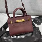 Saint Laurent Manhattan Nano Shopping Bag In Box Burgundy For Women 8.2in/21cm YSL