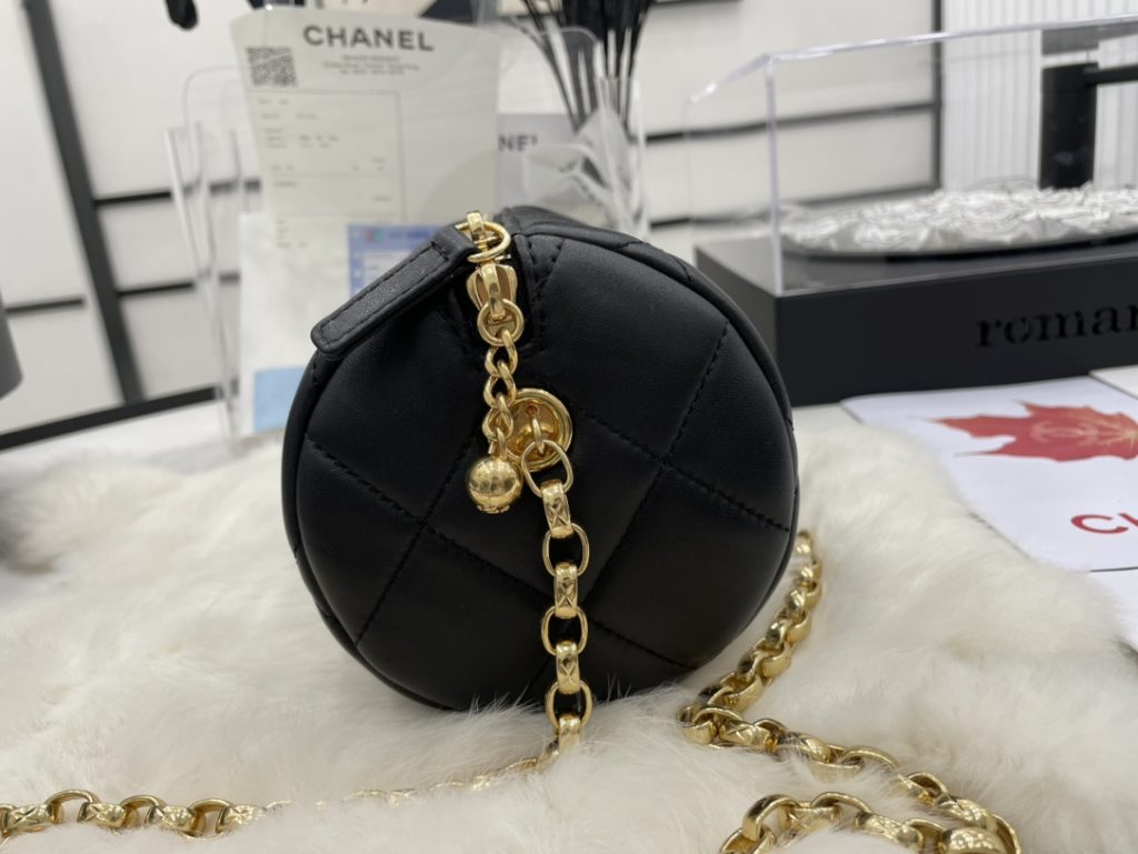 Chanel Bowling Mini Black Bag For Women 11cm/4.3in AS3384 B08482 94305