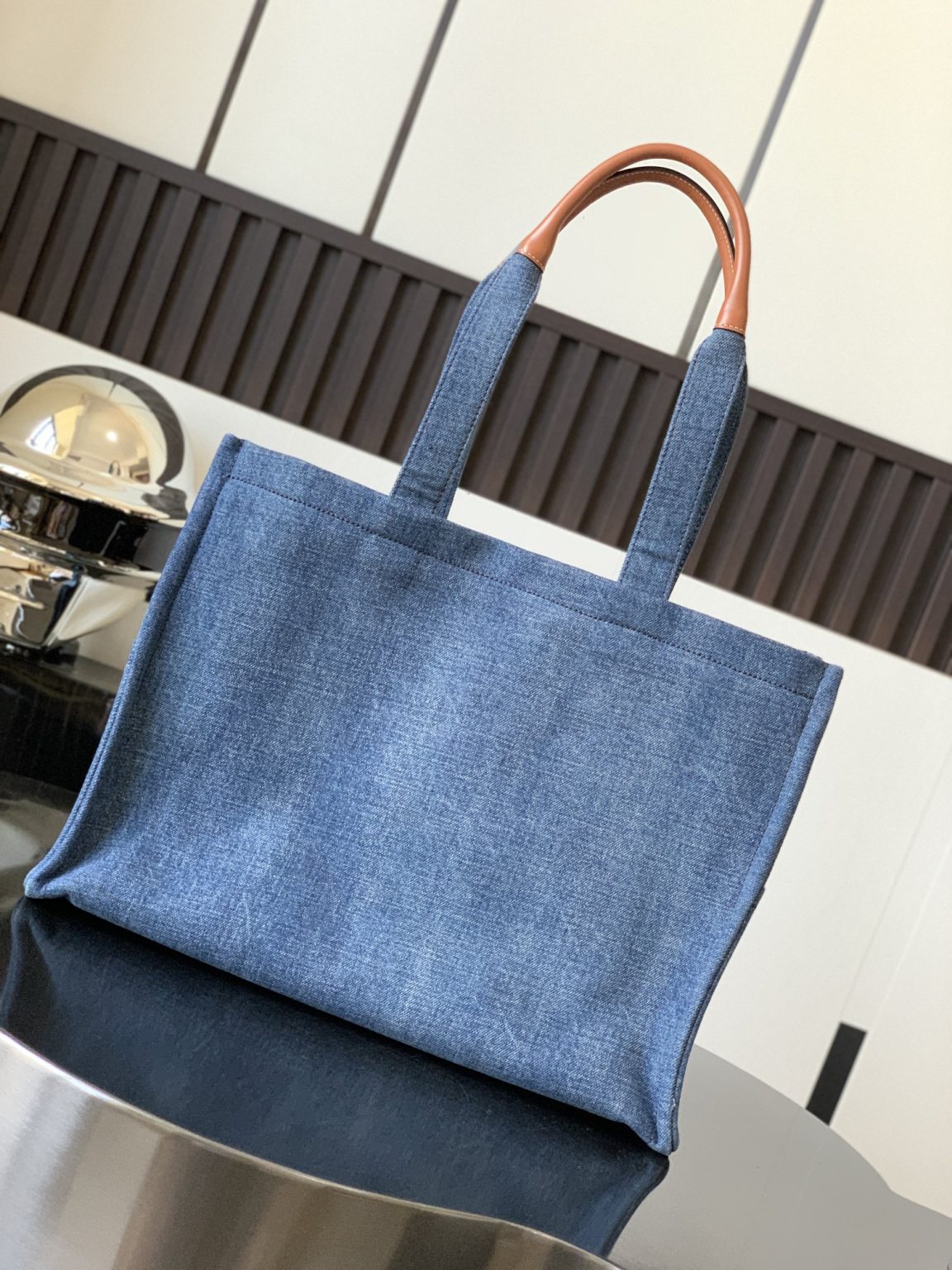 Celine Medium Denim Tote For Women 16in/41cm