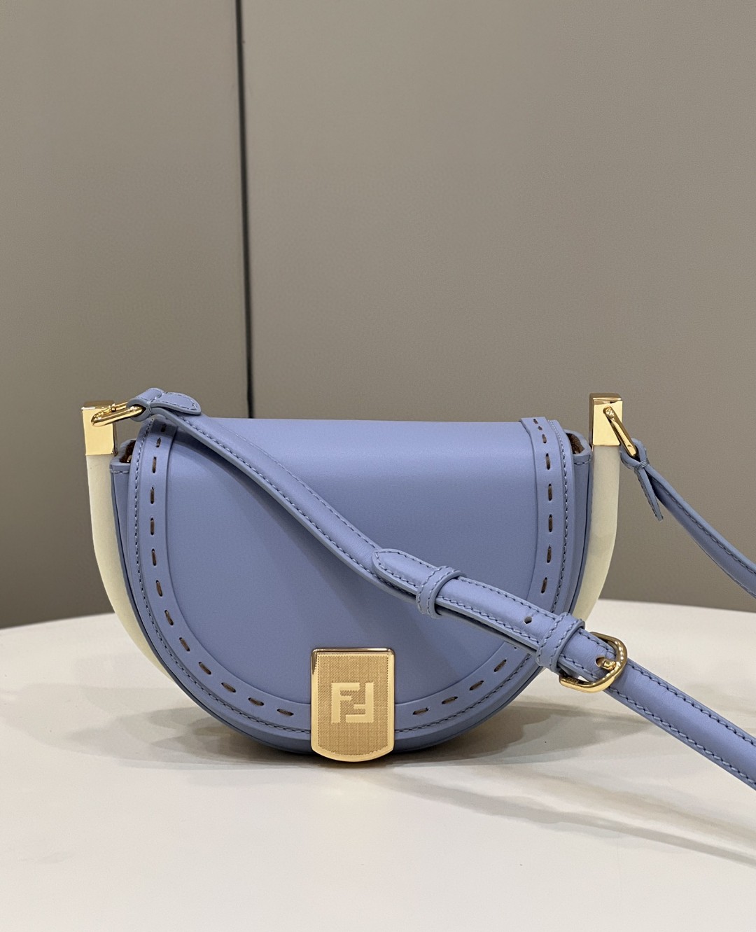 Fendi Moonlight Saddle Blue Bag For Woman 19cm/7.5in