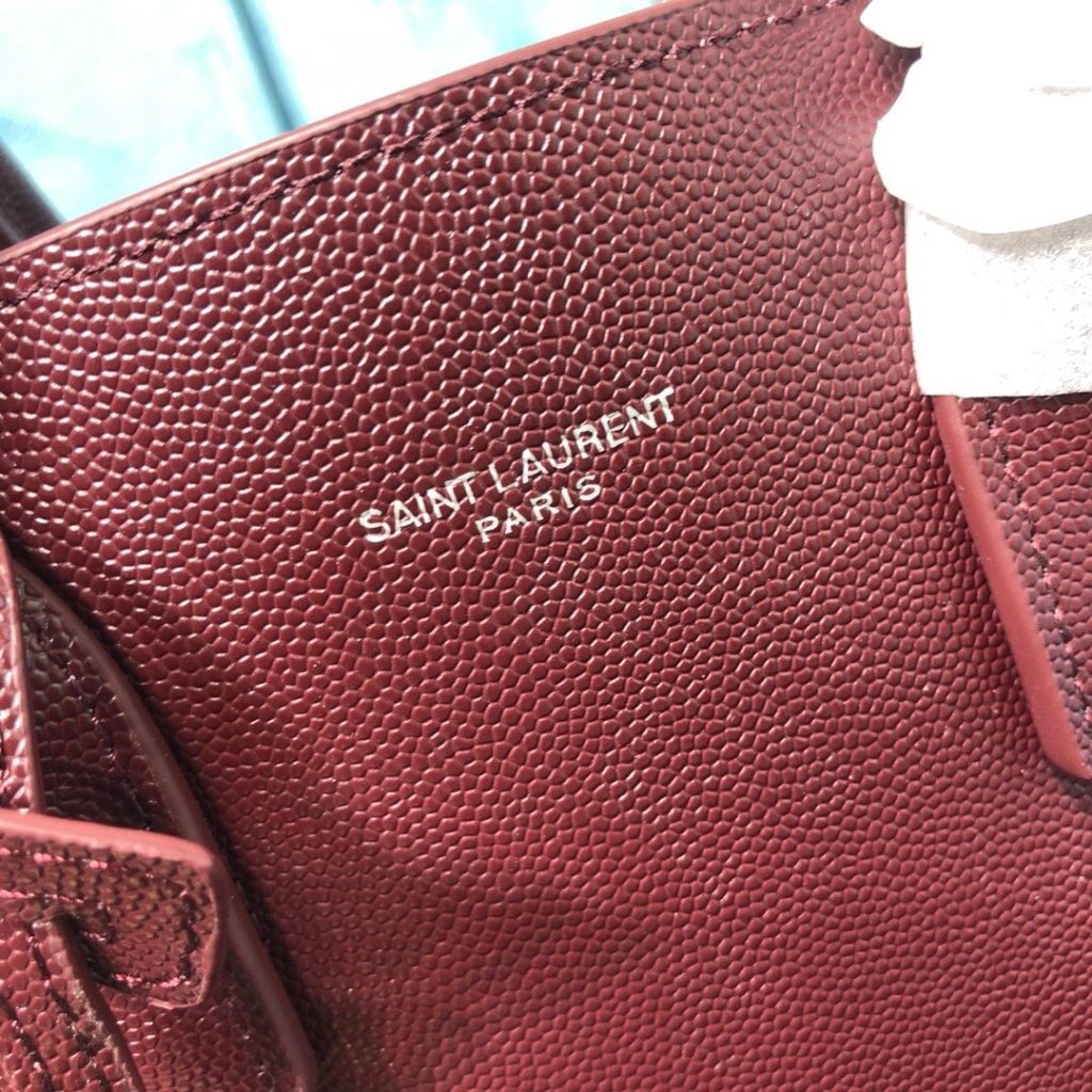 Saint Laurent Sac De Jour Baby In Shiny Burgundy For Women 10.2in/26cm YSL