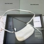 Balenciaga Le Cagole Mini Bag With Chain In White, For Women, Women’s Bags 8.2in/21cm