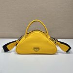 Prada Triangle Bag Yellow For Women, Women’s Bags 9.8in/25cm 1BB082_2BYA_F0377_V_NEO