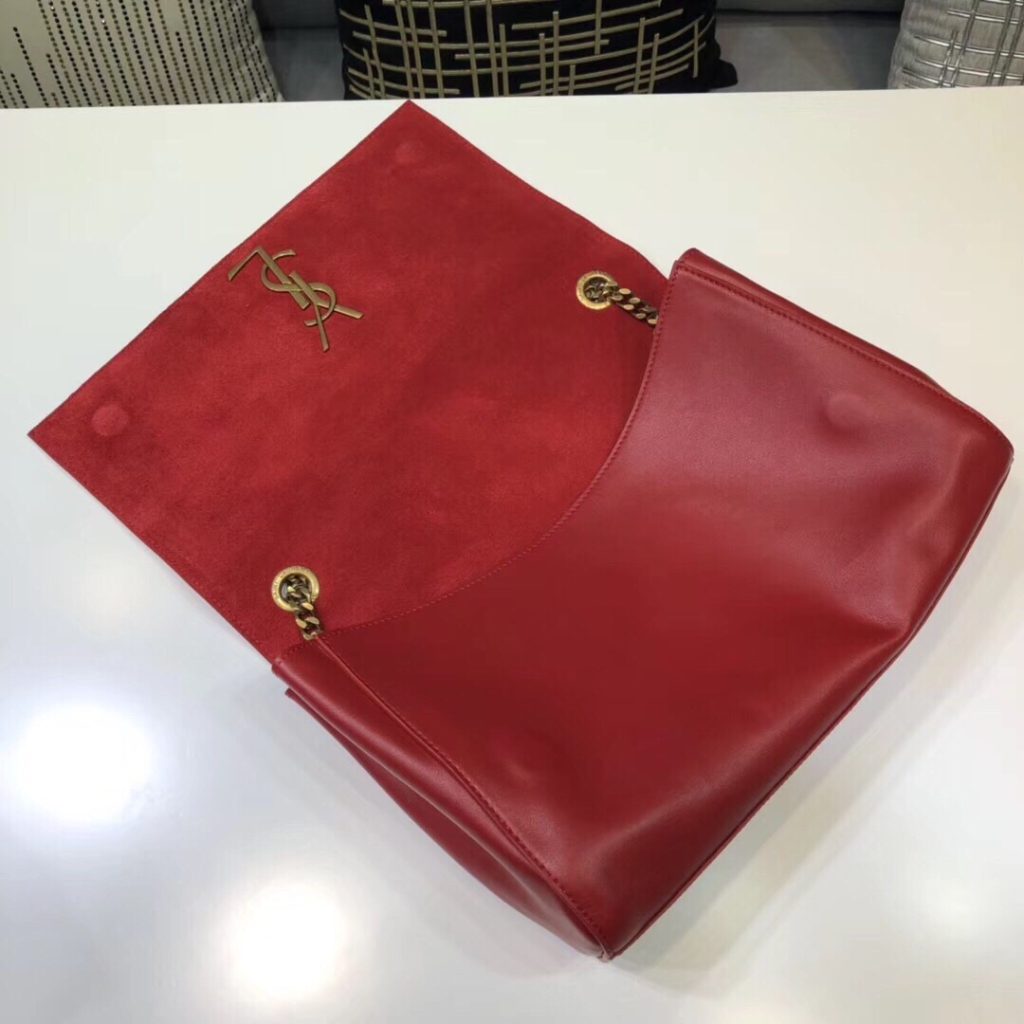 Saint Laurent Kate Medium Chain Bag In Grain De Poudre Red For Women 9.4in/24cm YSL 364021BOW0J6008