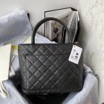 Chanel Medallion Tote Shoulder Black Bag For Women 29cm/11.4in