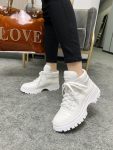 Prada Shearling High-Top Sneakers White For Women PRD