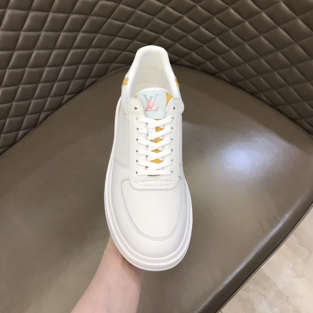 Louis Vuitton Rivoli Sneaker Monogram Metallic Canvas White/Yellow For Men LV