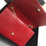 Saint Laurent Kate Medium Chain Bag With Tassel In Embossed Crocodile Red For Women 9.4in/24cm YSL