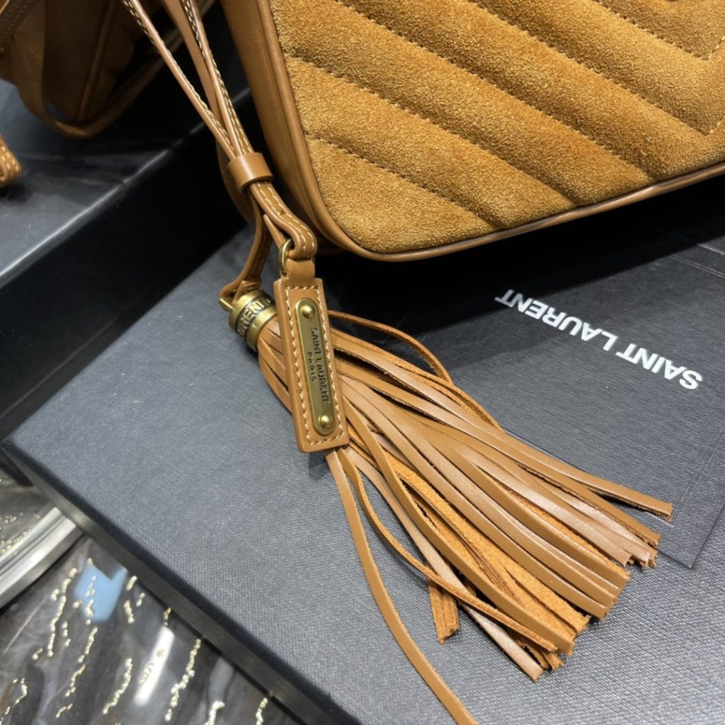 Saint Laurent Lou Camera Bag Brown With Gold Toned Hardware For Women 9in/23cm YSL 6125441S7R77761