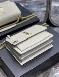 Saint Laurent Sunset Medium Chain Bag For Women 8.6in/22cm White YSL 442906DND0J9207