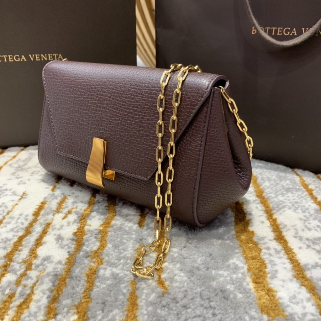 Bottega Veneta Mini Angle Palmellato Bag Purple, For Women, Women’s Bags 7.5in/19cm