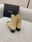 Chanel Women’s Ankle Boots Beige For Women 2.2in/5.5cm