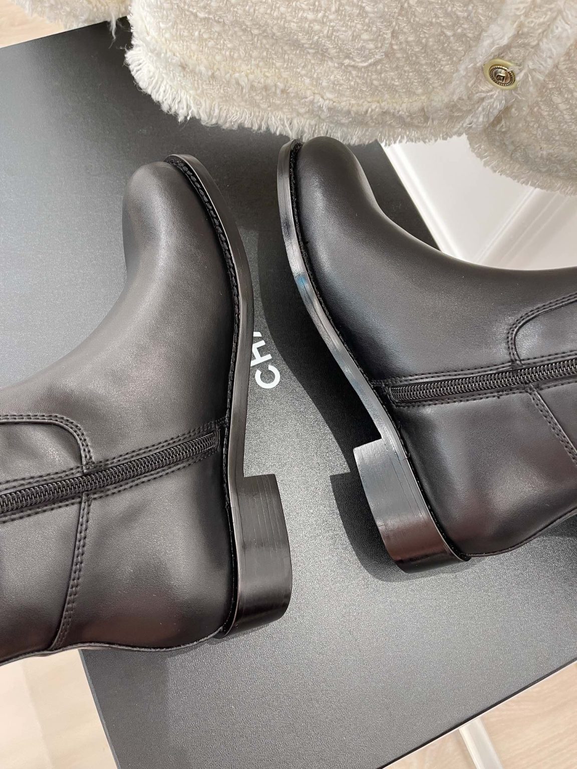 Chanel Women’s Hight Boots Black For Women 1in/2.5cm