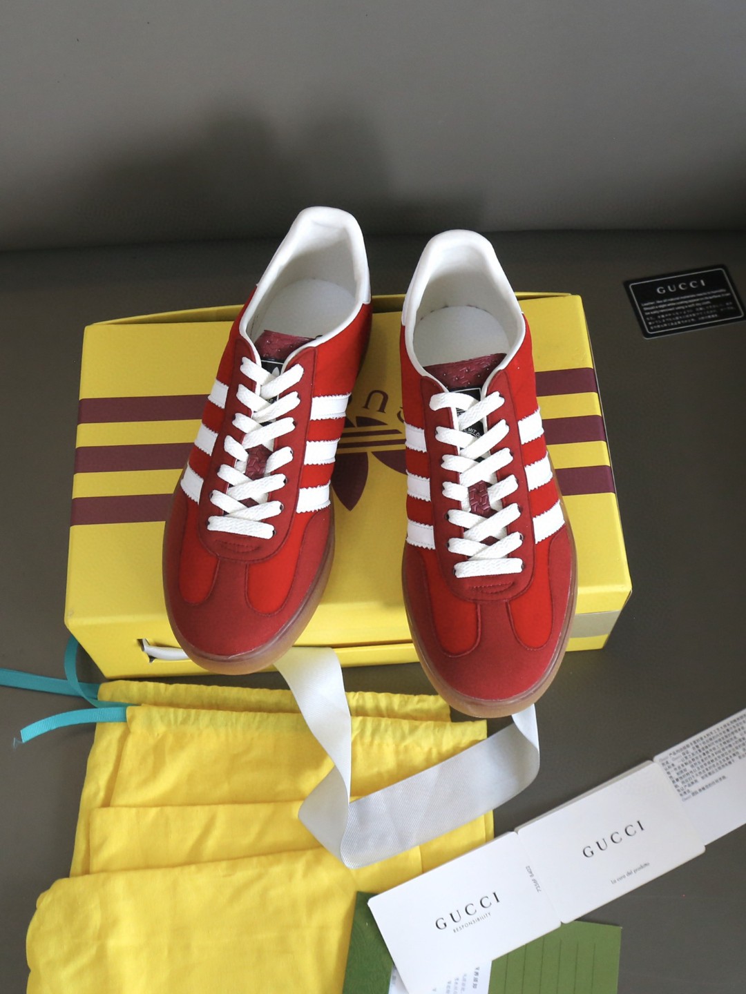 Gucci x Adidas Men’s Gazelle Sneaker Red For Men ‎‎‎707864 9STU0 6360