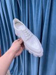 Prada Monolith Brushed Lace-Up Shoes White For Women 2.4in/60mm PRD