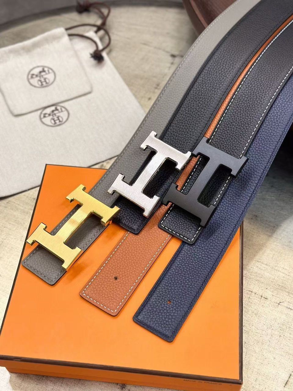 Hermes Belt For Men Gray Size 90 EUR